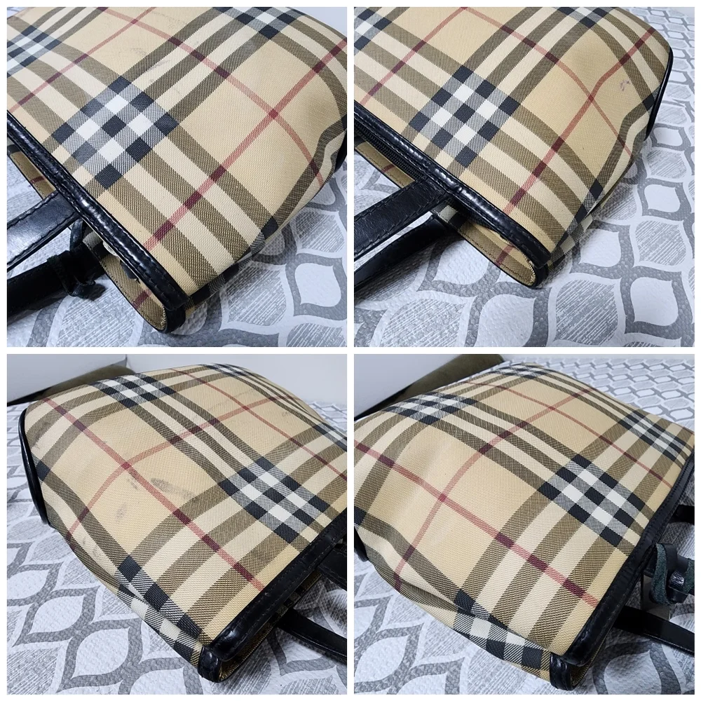 BURBERRY Vintage Nova Check Hand Bag Beige/Black - Picture 11 of 14